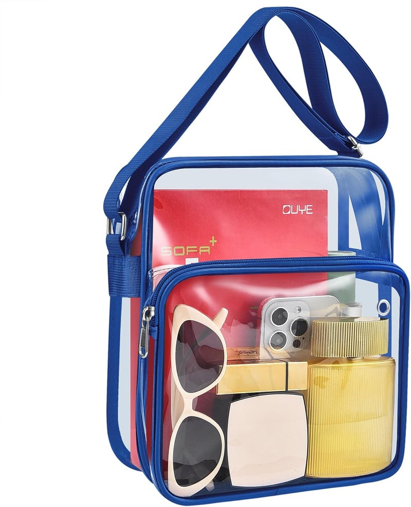 MAYTREE Clear Messenger Bag Stadium Approved Clear Bag Purse for Stadium Events Concert Sport Work - Image 1